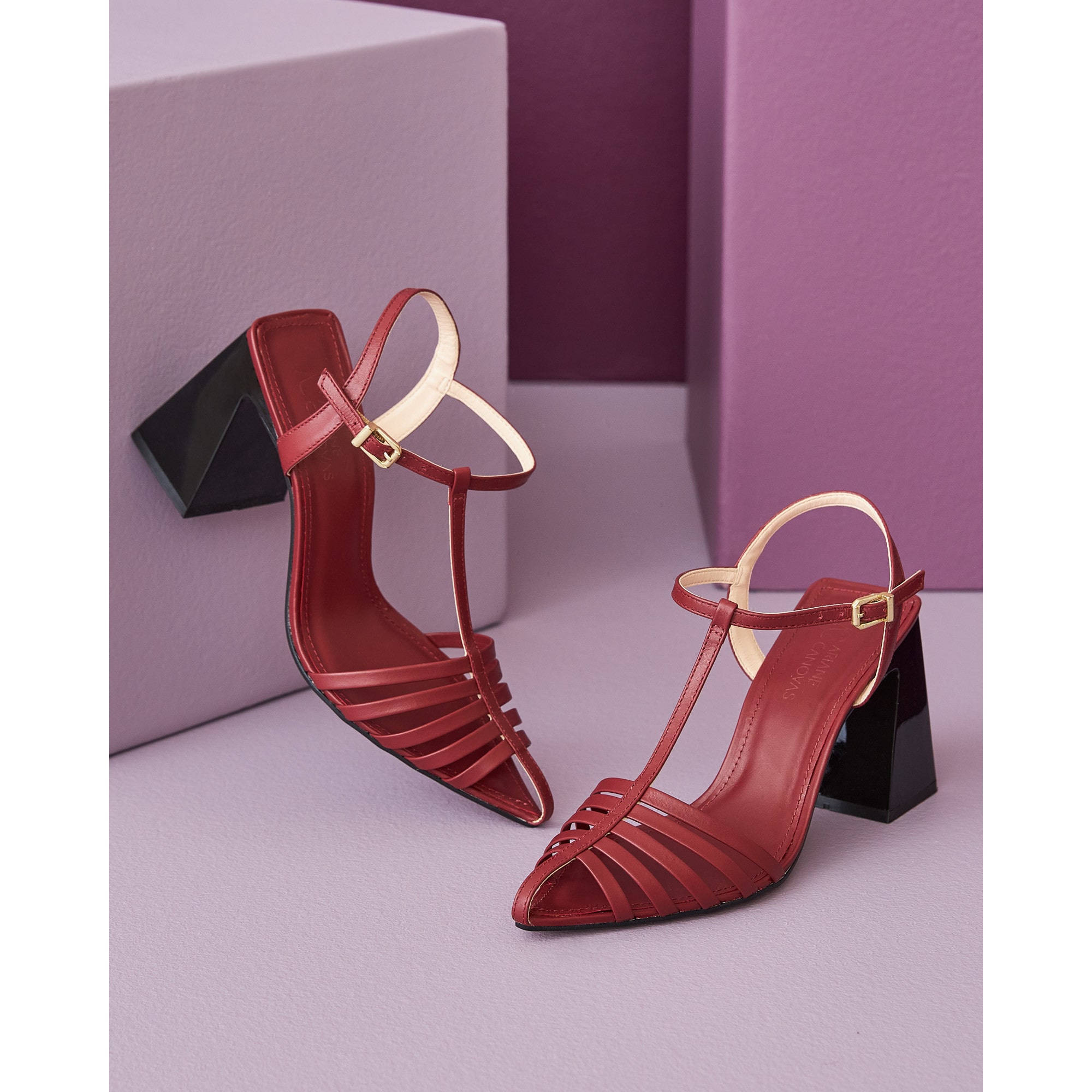 Sapato cheap salto marsala