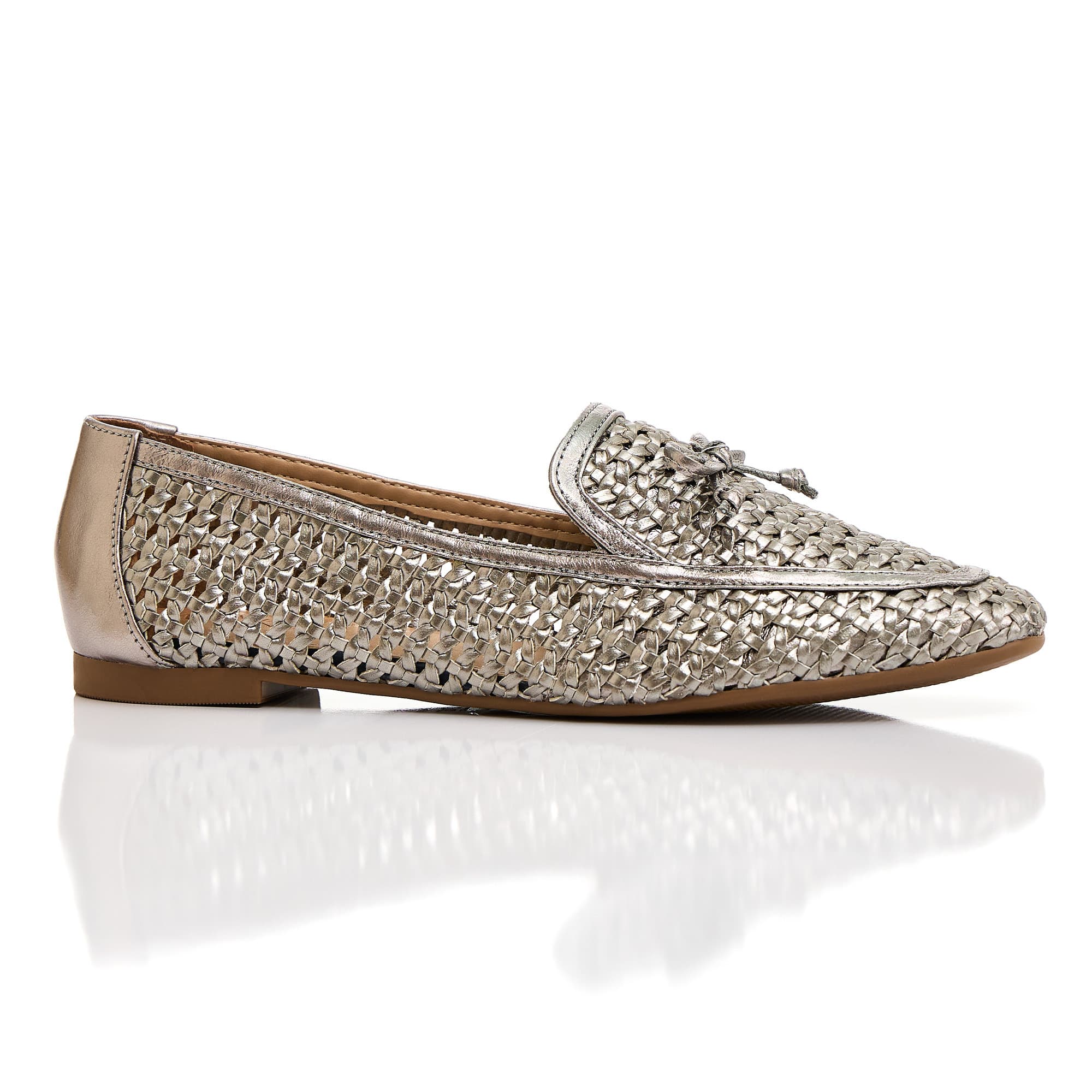 MOCASSIM TRESSÊ CINDY - PRATA