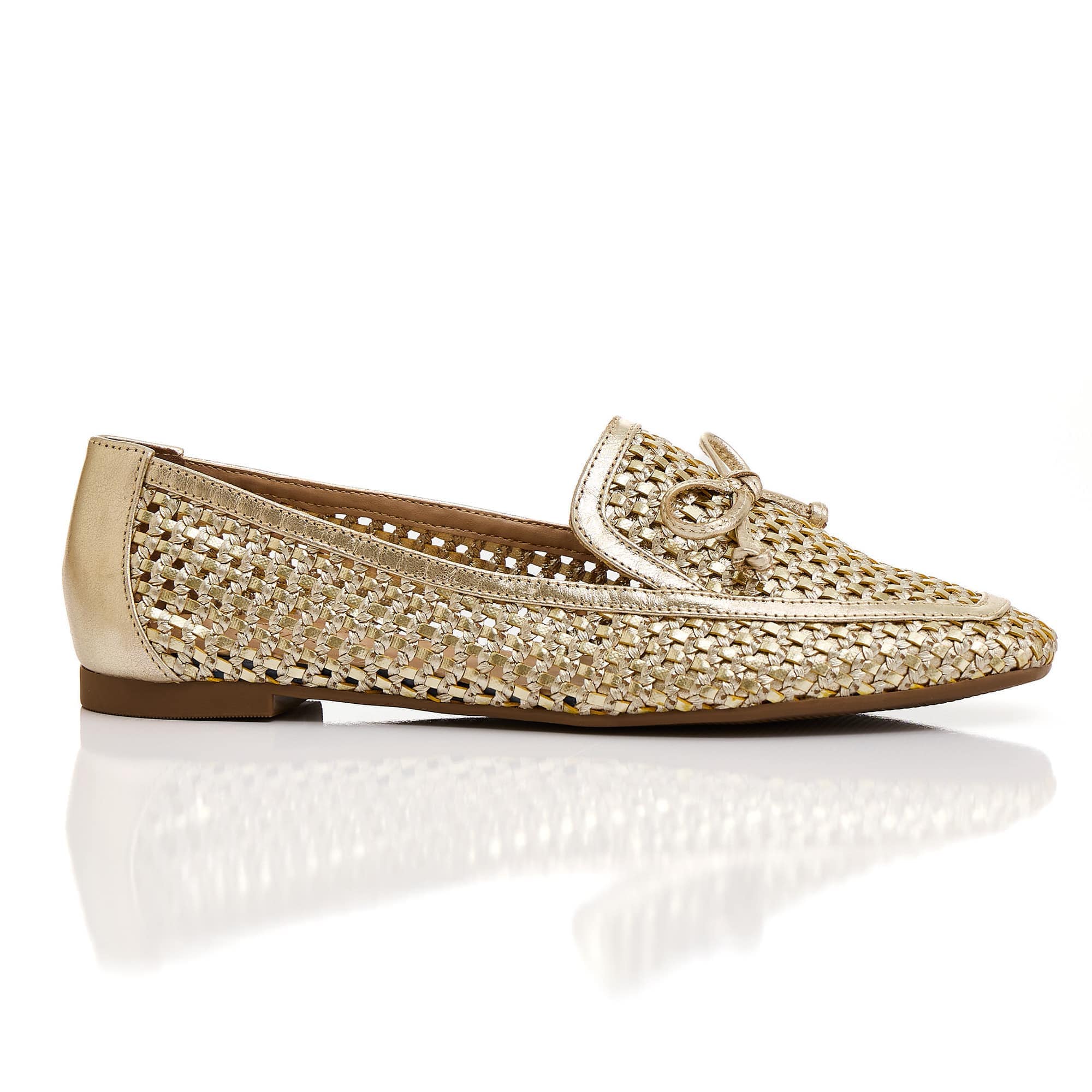 MOCASSIM TRESSÊ CINDY - OURO LIGHT
