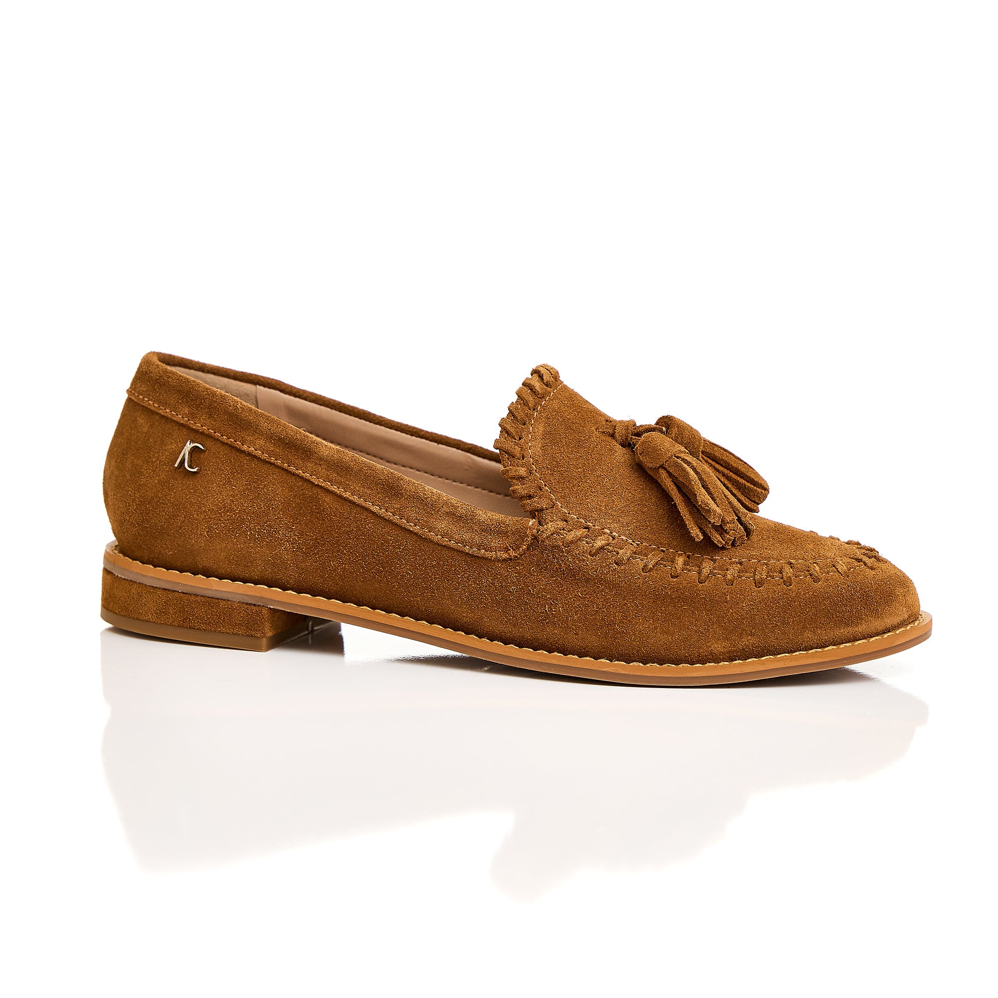 MOCASSIM COURO NOBUCK LUCIA - CAPUCCINO