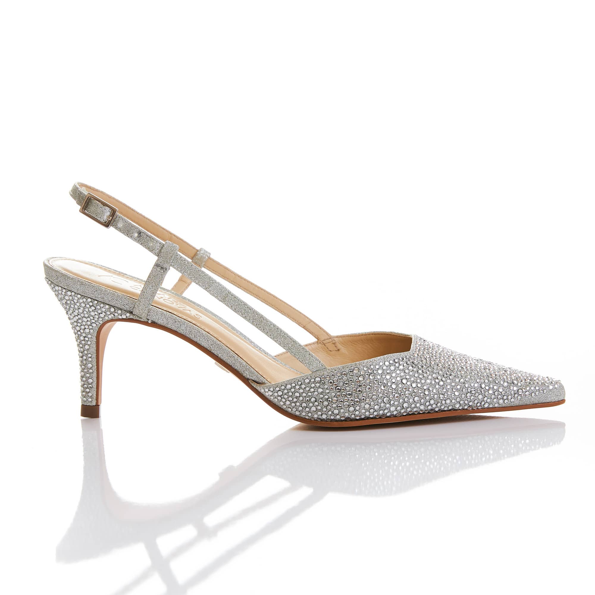 SLINGBACK COURO ELLA - CRISTAL