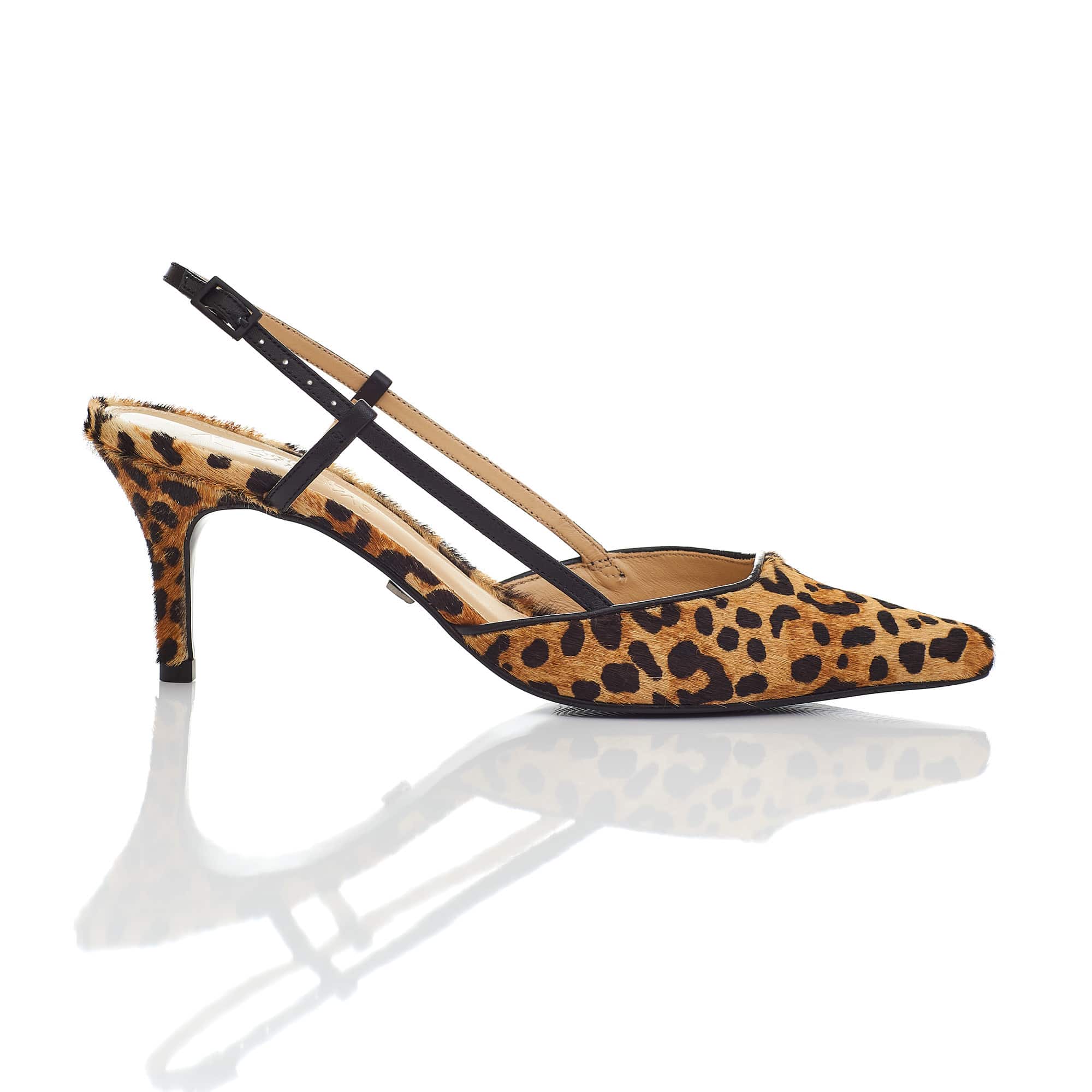 SLINGBACK COURO TERESA - ONÇA