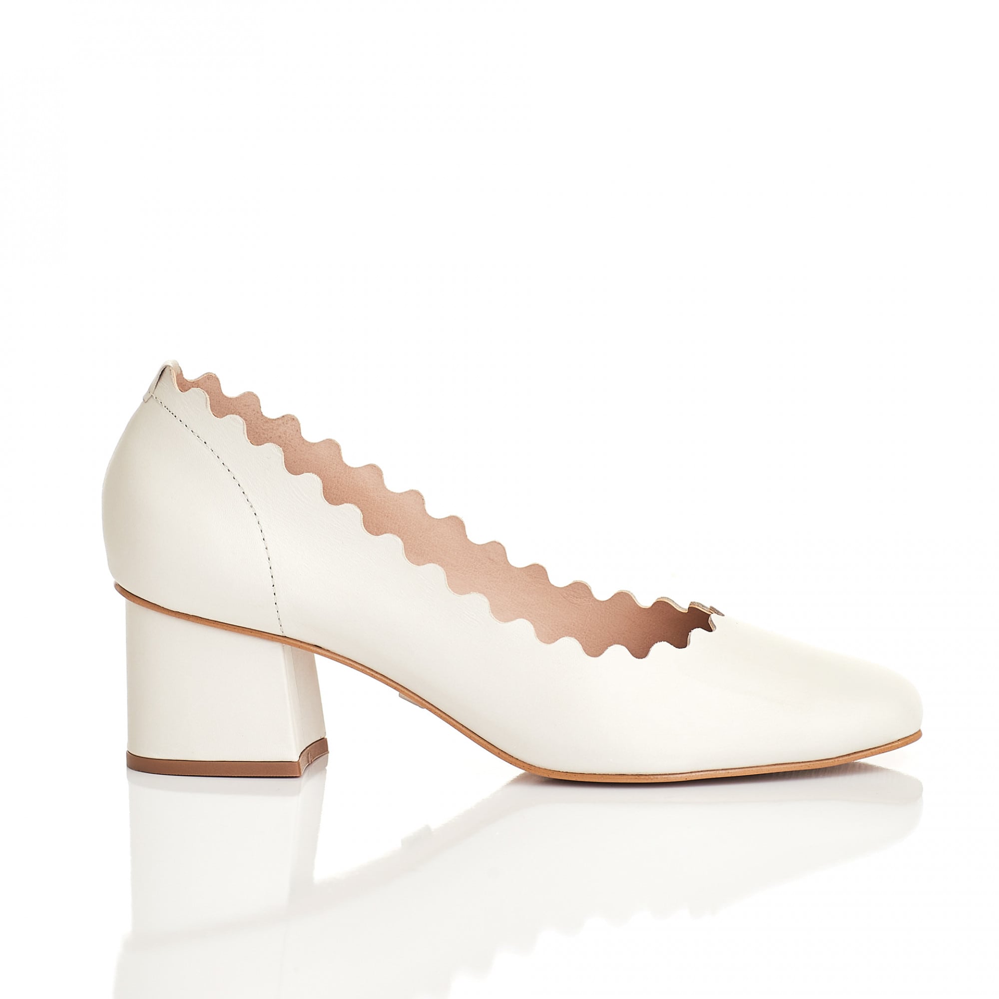 SCARPIN COURO SOFIA - OFF WHITE