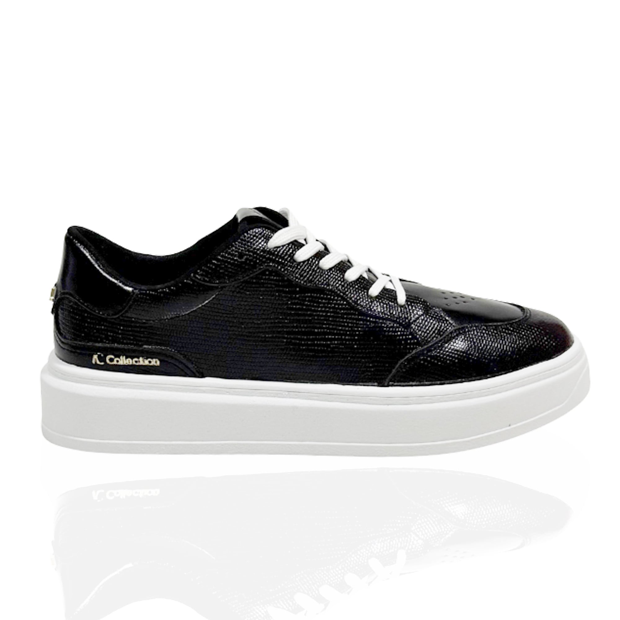 TENIS COURO LU  - PRETO