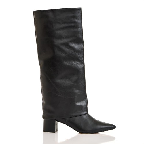 BOTA COURO CELINA  - PRETO