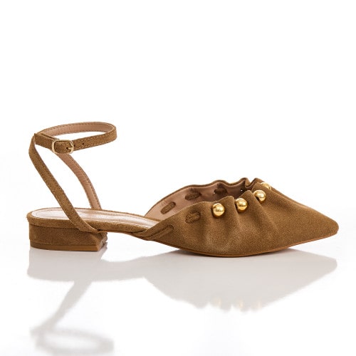 SAPATILHA COURO NOBUCK EMILIA - MARROM