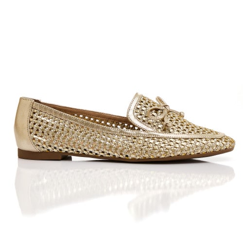 MOCASSIM TRESSÊ CINDY - OURO LIGHT