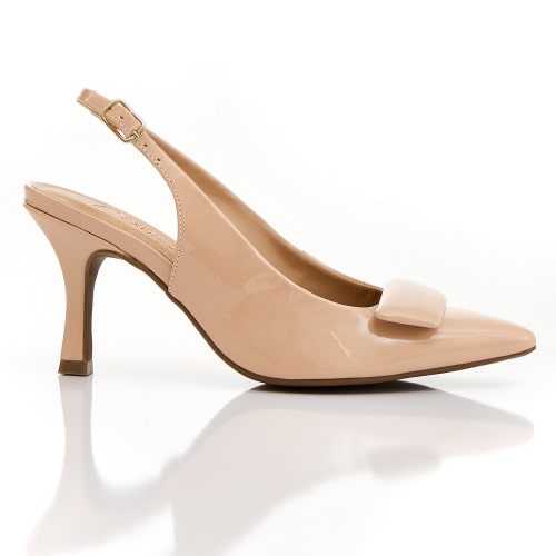 SCARPIN VERNIZ MÉDIO LIZA - NUDE
