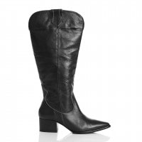 BOTA CANO ALTO COURO ÁUREA  - PRETO